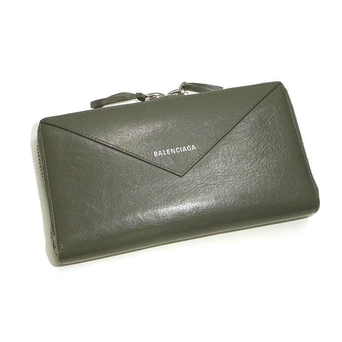 BALENCIAGA 【中古】BALENCIAGA ペーパー コンチネンタル ウォレット 