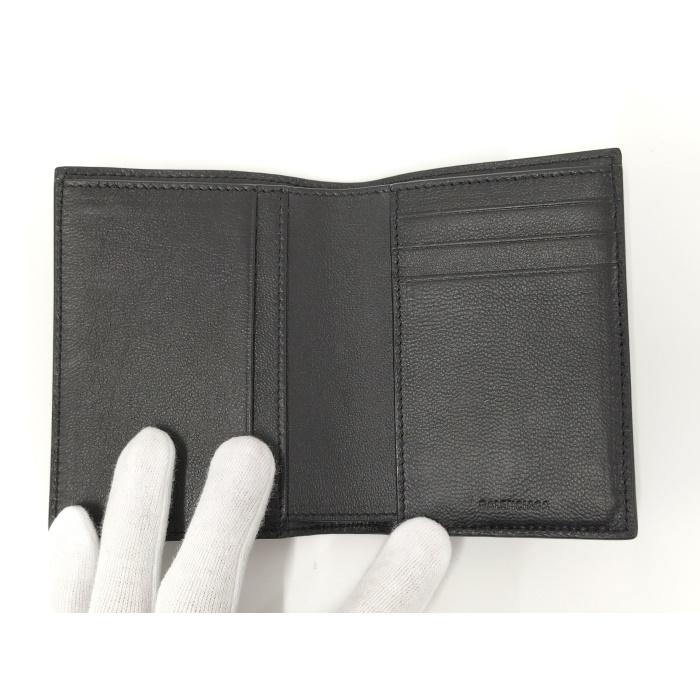 BALENCIAGA ブラック 二つ折り財布 BALENCIAGA バレンシアガ 財布 二つ折り コンパクト ミニ財布