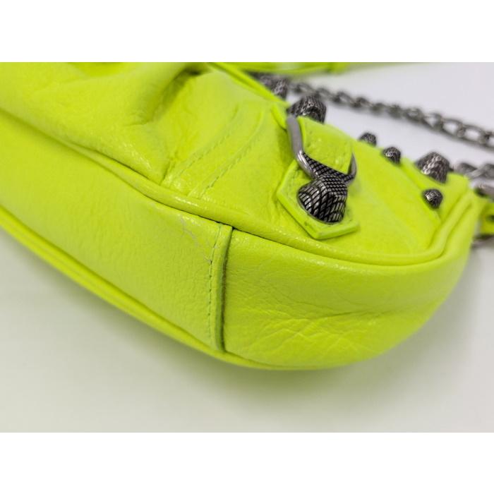 BALENCIAGA ルカゴール ミニ 2WAY ショルダーバッグ レザー 蛍光 BALENCIAGA ルカゴール ミニ 2WAY ショルダーバッグ レザー 蛍光