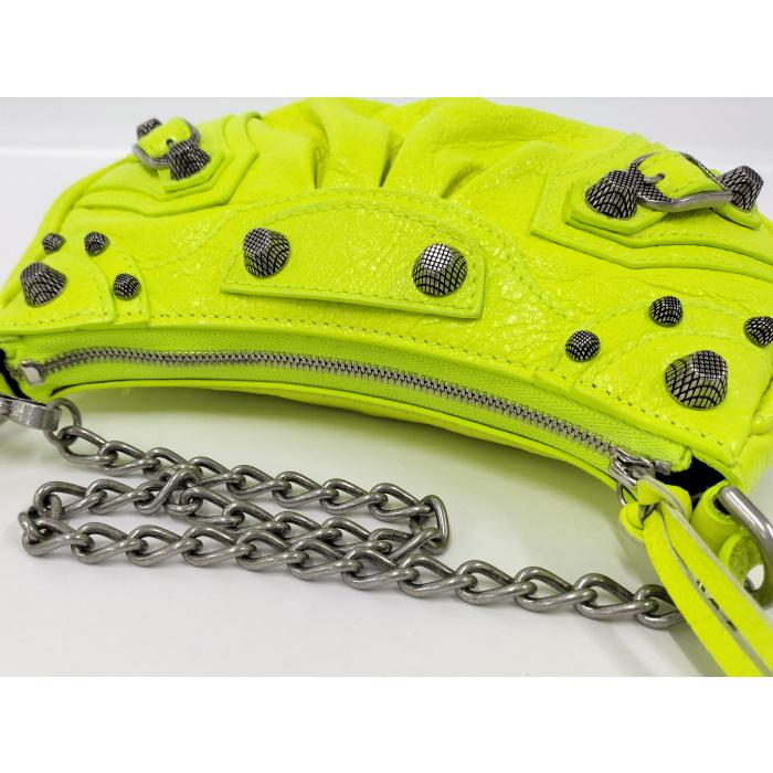 BALENCIAGA ルカゴール ミニ 2WAY ショルダーバッグ レザー 蛍光 BALENCIAGA ルカゴール ミニ 2WAY ショルダーバッグ レザー 蛍光