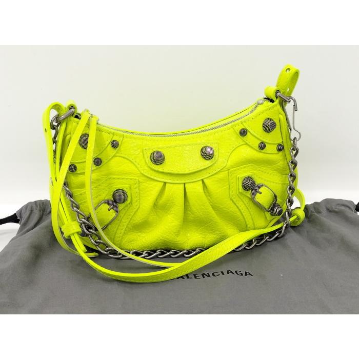 BALENCIAGA ルカゴール ミニ 2WAY ショルダーバッグ レザー 蛍光 BALENCIAGA ルカゴール ミニ 2WAY ショルダーバッグ レザー 蛍光