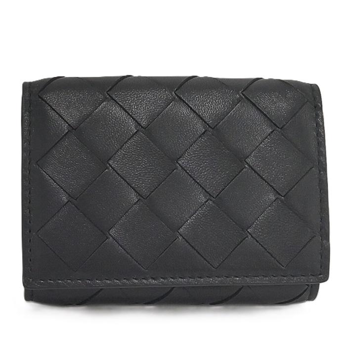 BOTTEGA VENETA VENETTA 三つ折り財布 イントレチャート ブラック  