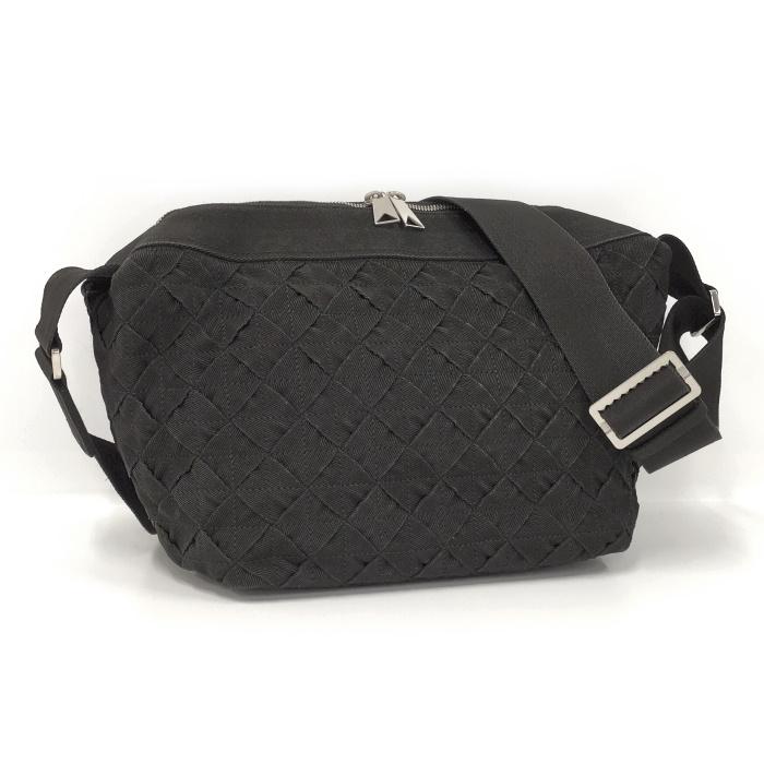 【美品✨】ボッテガ ウェビング ショルダーバッグ キャンバス ブラック ボッテガ ウェビング ショルダーバッグ キャンバス ブラック