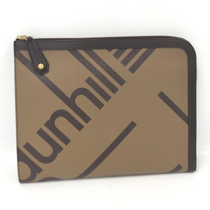 dunhill クラッチバッグ ラゲッジキャンバス ジップフォリオ L字  