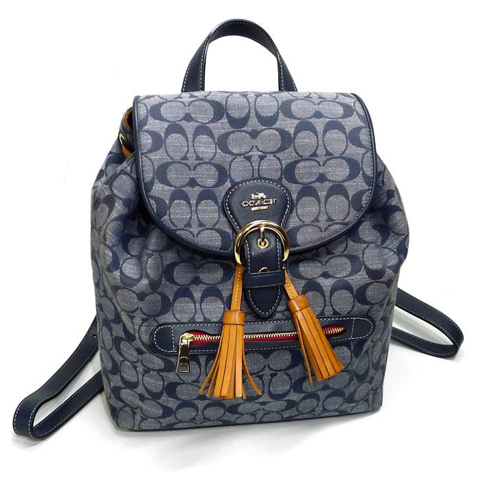 未使用 に近い☆コーチ☆リュック バックパック☆クリオ☆デニム☆シグネチャー柄 コーチ新作「デニム」バッグ、シグネチャー柄トートやインディゴ