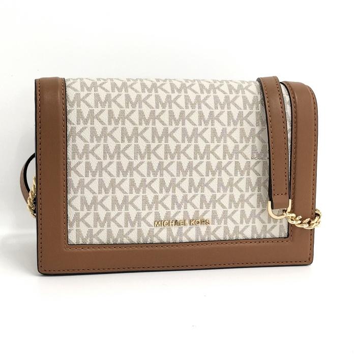 MICHAEL KORS 【中古】MICHAEL チェーンショルダーバッグ PVC ホワイト  