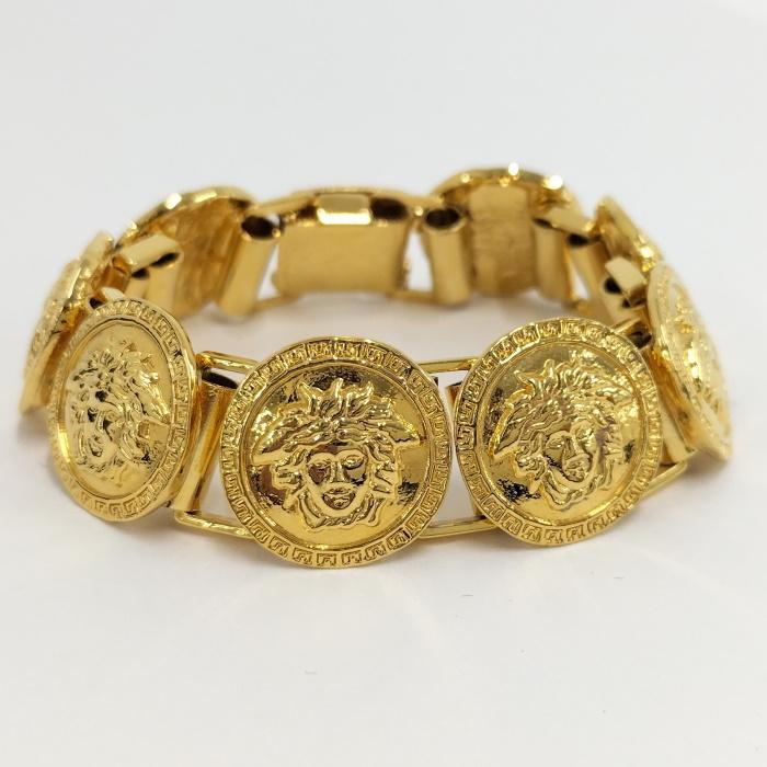 VERSACE 【中古】GIANNI ブレスレット メッキ ゴールド : JJ 