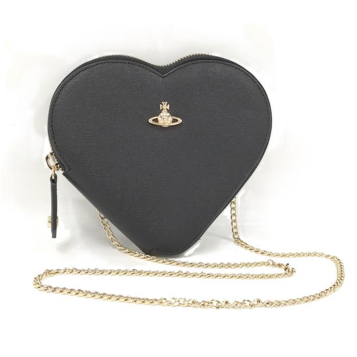 Vivienne Westwood チェーンショルダーバッグ レザー ブラック 