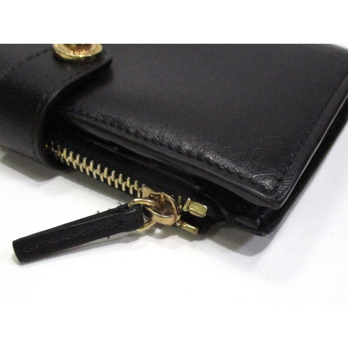 GIANNI VERSACE 2つ折り財布 ブラック メデューサ GIANNI VERSACE 【中古】VERSACE 二つ折り コンパクト財布