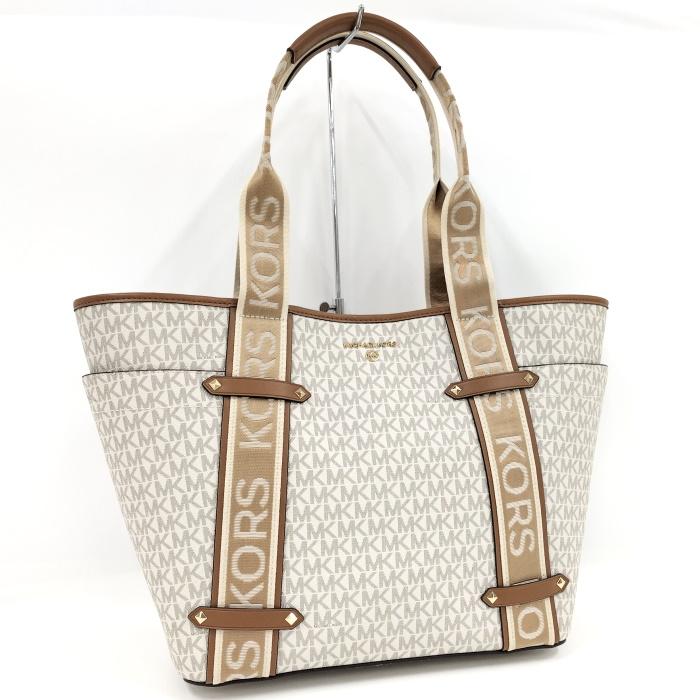MICHAEL KORS 【中古】MICHAEL トートバッグ PVC シグネチャー  