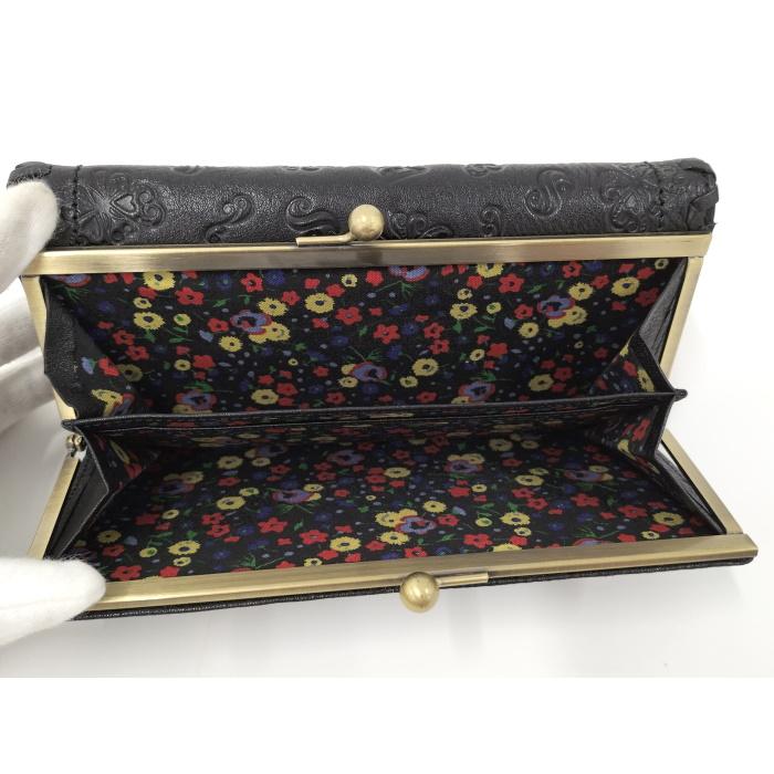 ANNA SUI ブラック レザー 長財布 中古】ANNA SUI 長財布 レザー ブラック : JJコレクション
