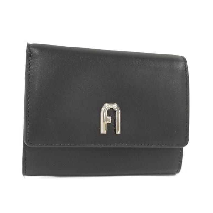 FURLA 二つ折り財布 レザー ブラック : JJコレクション ヤフー店