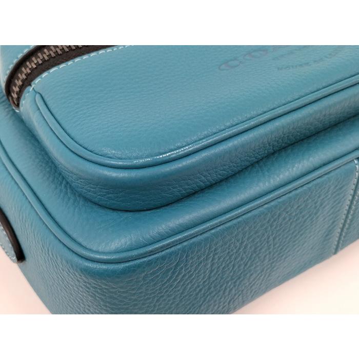 COACH ショルダーバッグ レザー ターコイズブルー : JJ
