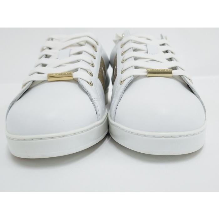 JIMMY CHOO CASH ホワイトレザースニーカー 36
