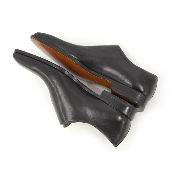 中古】MAGNANNI ダブル モンクシューズ レザー ブラック 18889