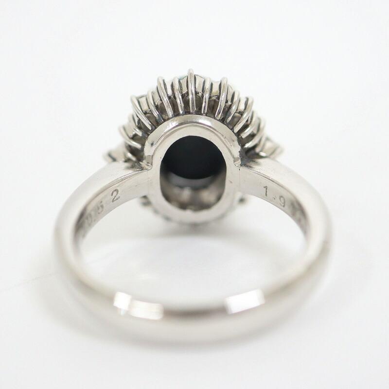 Jewelry Pt900 ブラックオパールリング B:1.90ct D:0.52ct 8g : JJ
