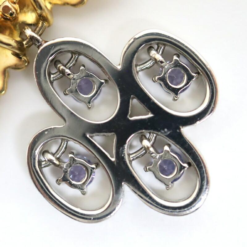 Jewelry 水野薫子 K18YG Pt900 タンザナイト デザイン ネックレス