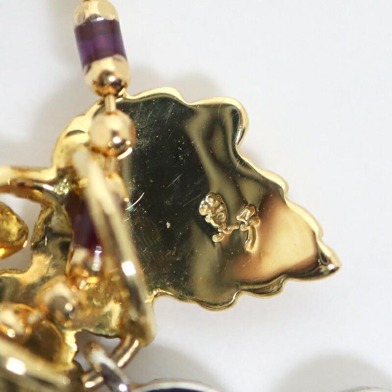 Jewelry 水野薫子 K18YG Pt900 タンザナイト デザイン ネックレス