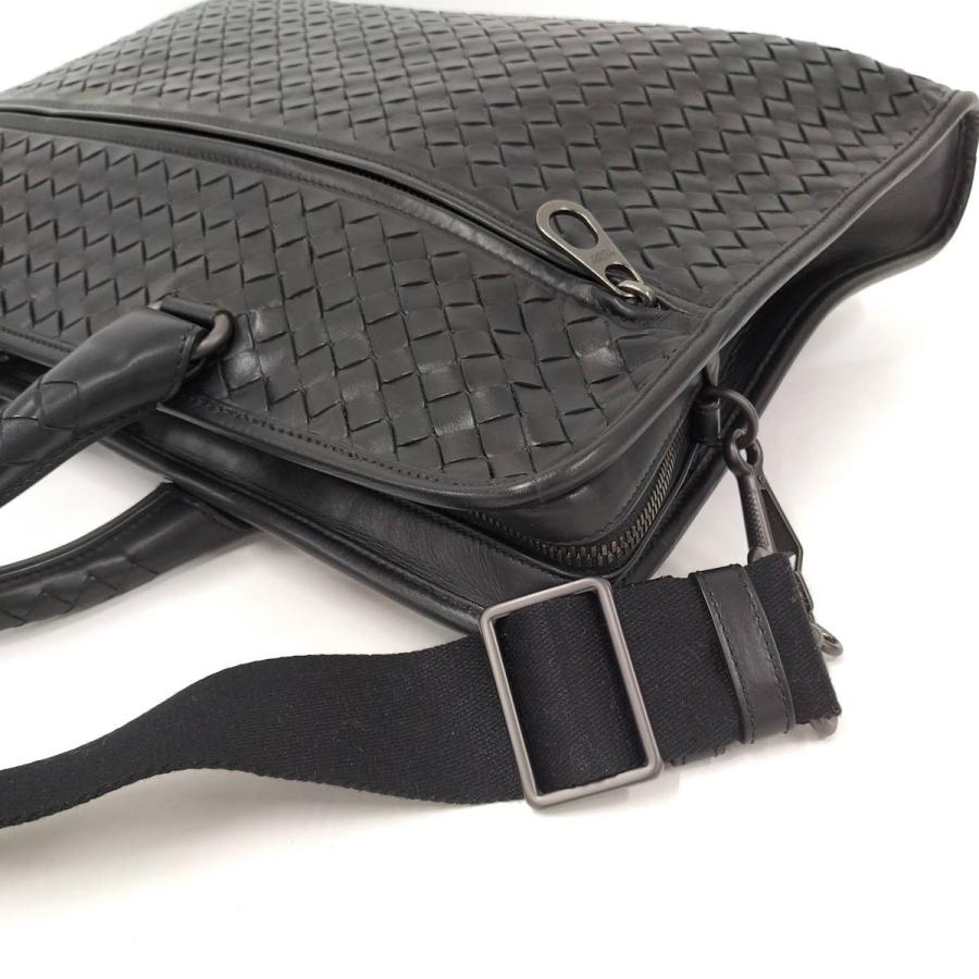 ボッテガ・ヴェネタ イントレチャート レザー 2WAYショルダー／ビジネスバッグ BOTTEGA VENETA（ボッテガ・ヴェネタ） BOTTEGA VENETA 2WAYショルダー