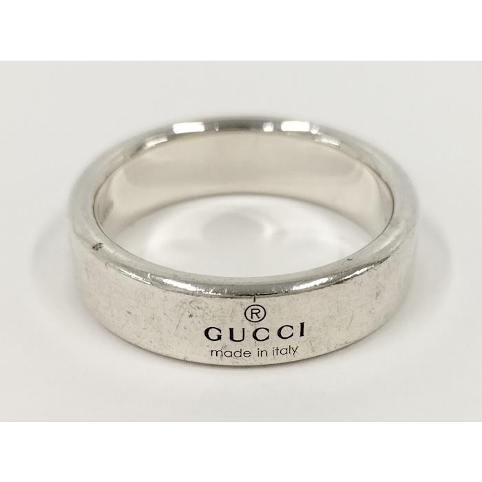 GUCCI ダイアゴナル インターロッキングG スリム リング シルバー925 表記サイズ19_2