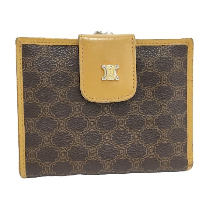 CELINE（セリーヌ） 二つ折り財布 マカダム PVC ブラウン : JJ