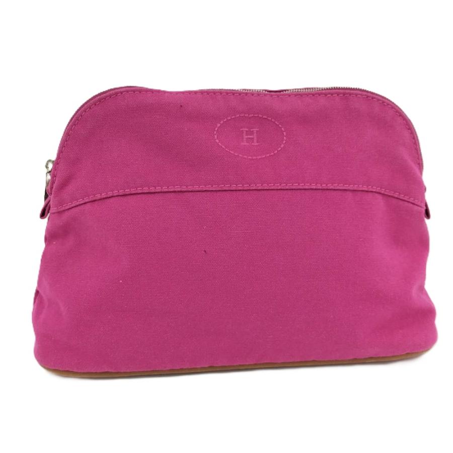 HERMES ボリードポーチ25 程度B ピンク HERMES（エルメス） ボリードポーチ25 キャンバス ピンク : JJ