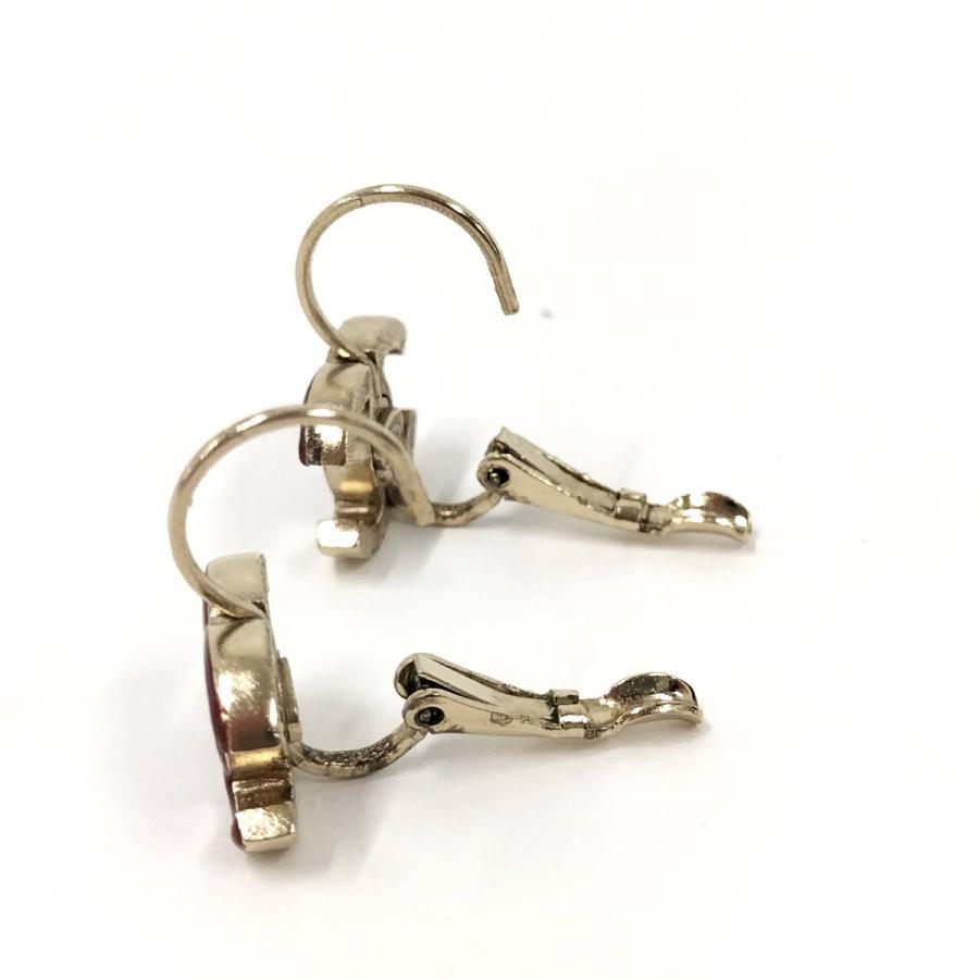CHANEL（シャネル） ピアス ココマーク メッキ ゴールド ボルドー 10A