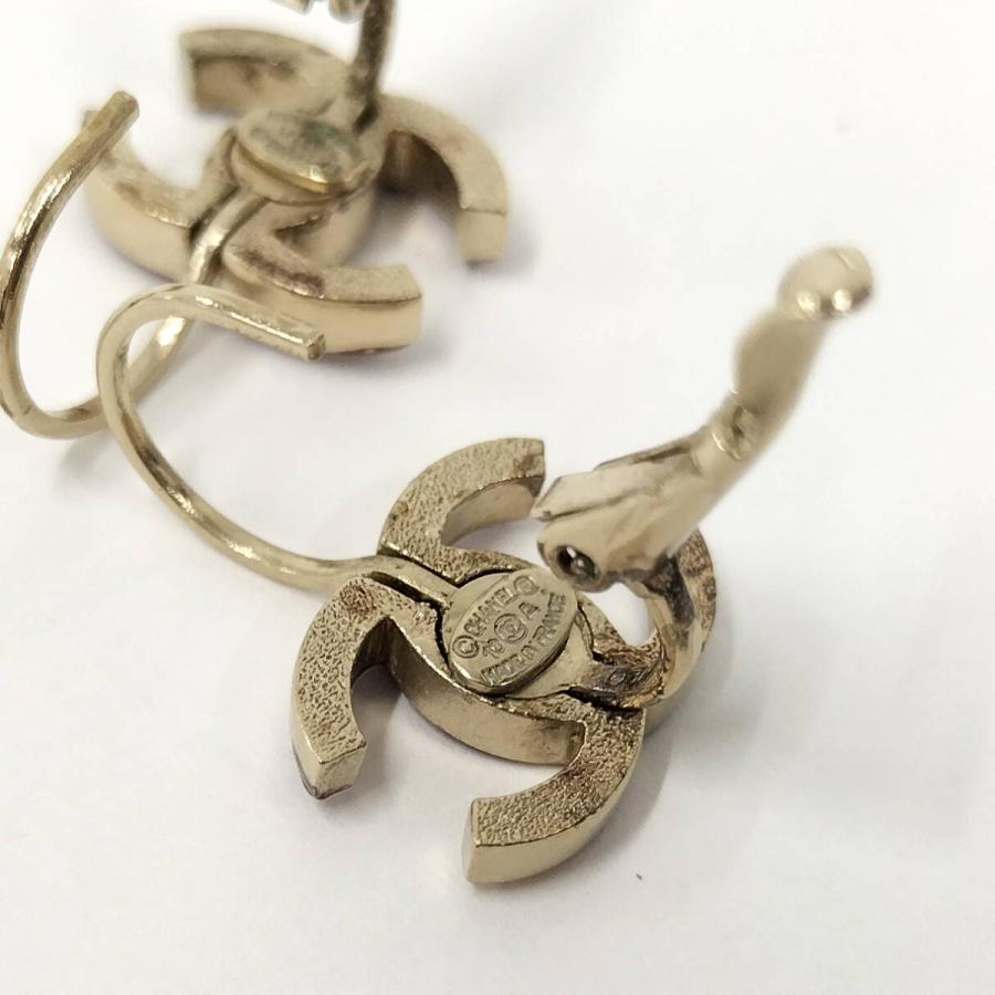 CHANEL（シャネル） ピアス ココマーク メッキ ゴールド ボルドー 10A