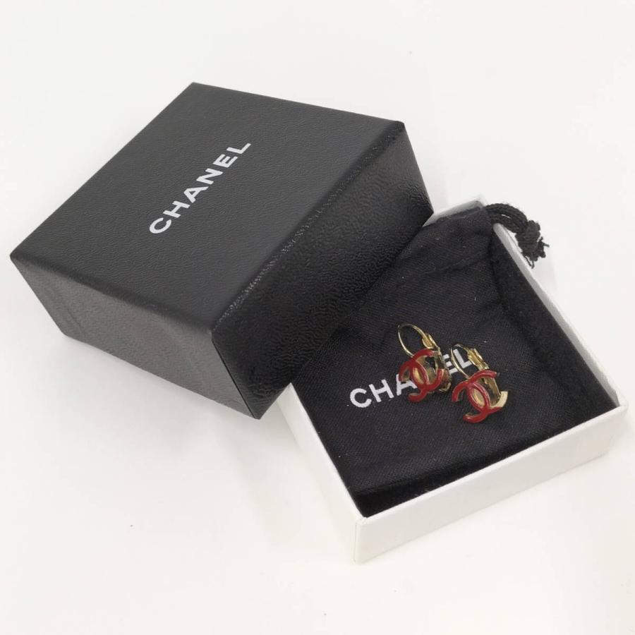 CHANEL（シャネル） ピアス ココマーク メッキ ゴールド ボルドー 10A