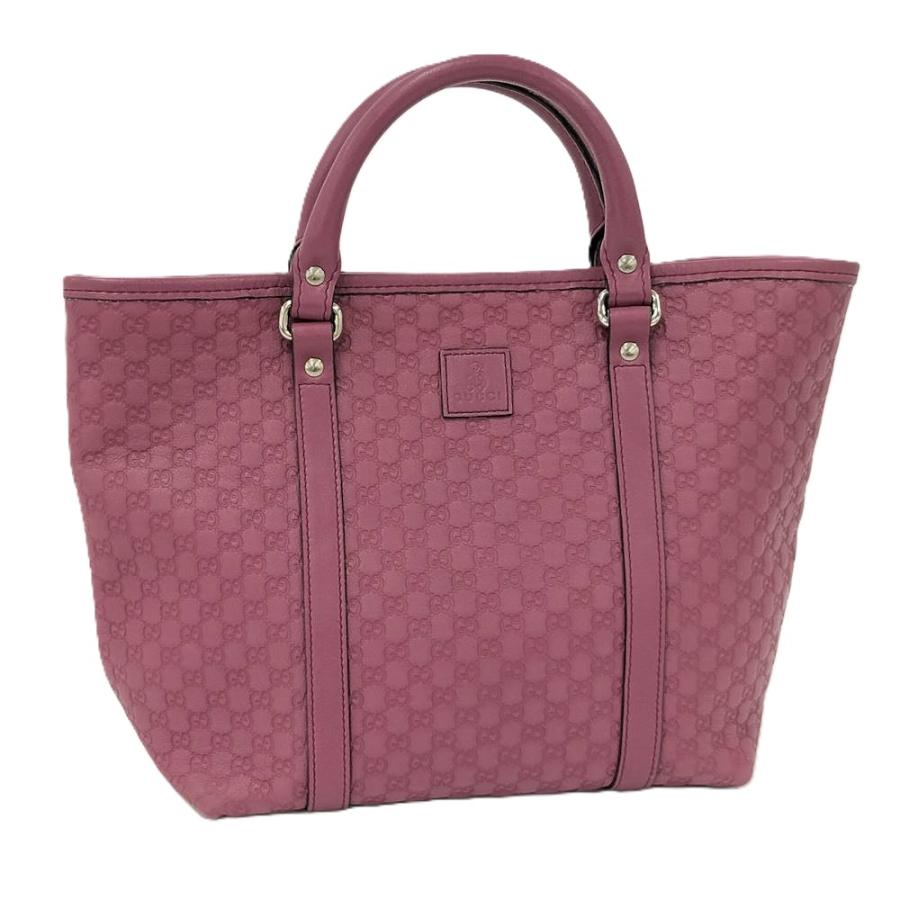 GUCCI（グッチ） トートバッグ マイクログッチシマ レザー パープル