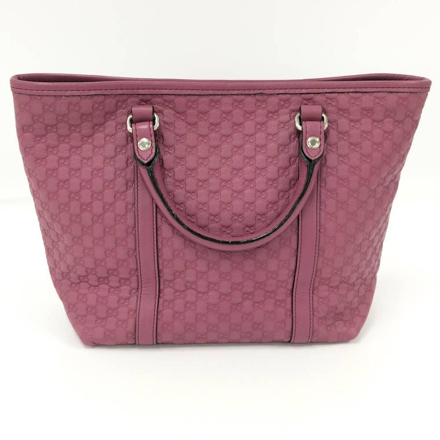 GUCCI（グッチ） トートバッグ マイクログッチシマ レザー パープル