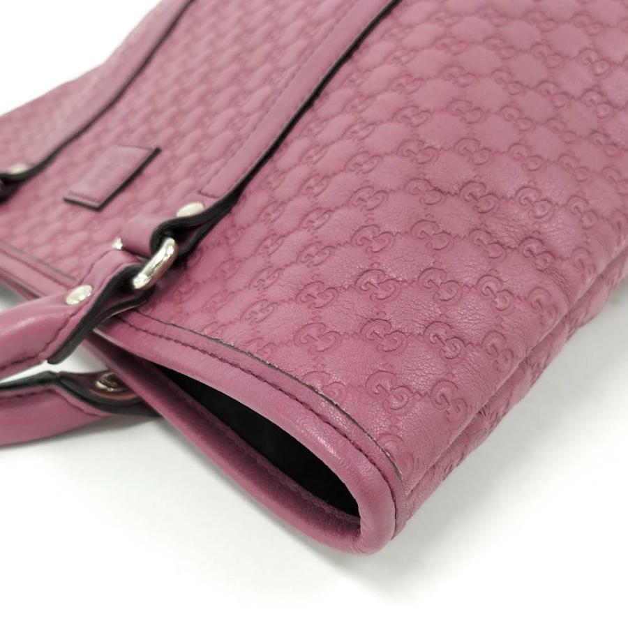 GUCCI（グッチ） トートバッグ マイクログッチシマ レザー パープル