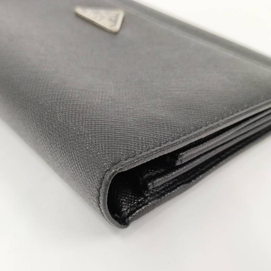 PRADA サフィアーノレザー ブラック 二つ折り財布 PRADA（プラダ） 二つ折り財布 サフィアーノレザー ブラック : JJ