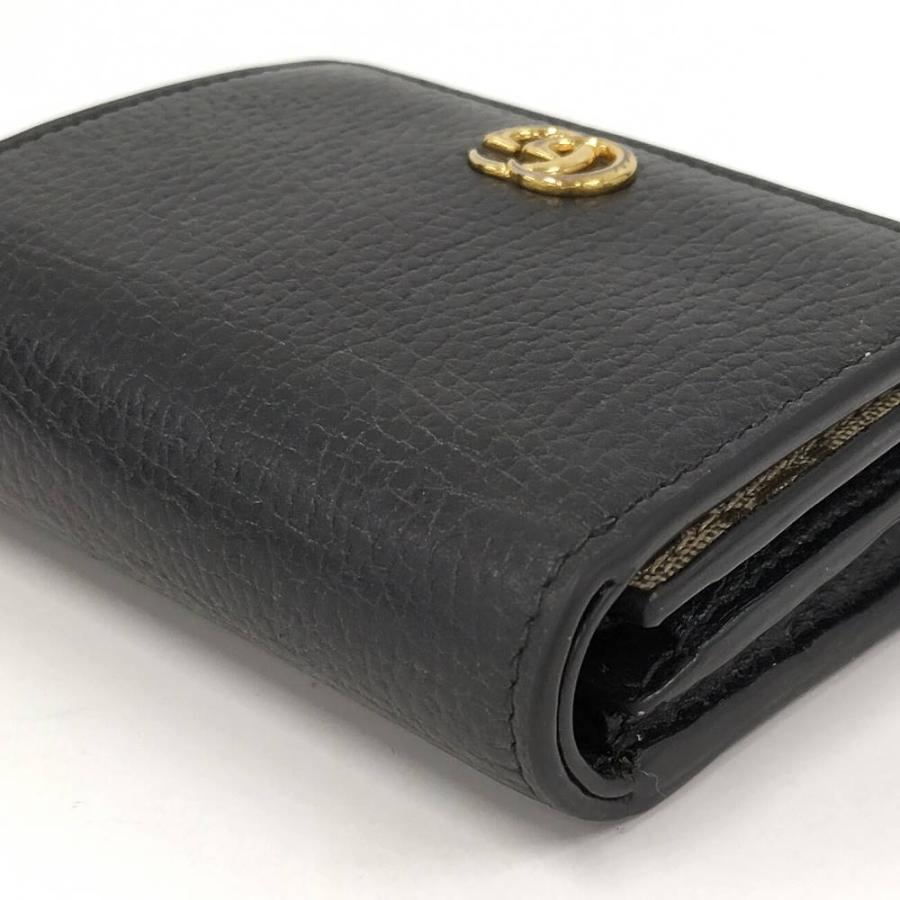 GUCCI（グッチ） GUCCI GGマーモント 三つ折り財布 レザー PVC