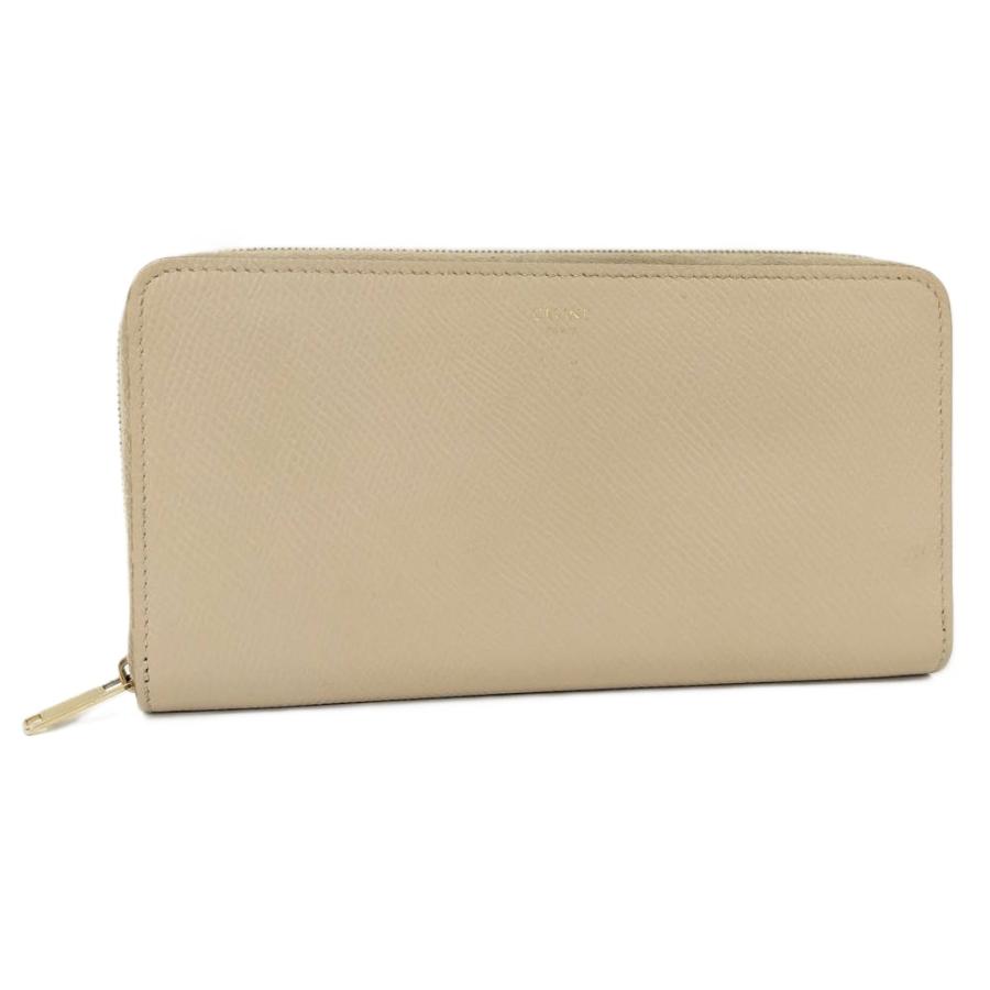 CELINE（セリーヌ） ラウンドファスナー長財布 レザー ベージュ : JJ