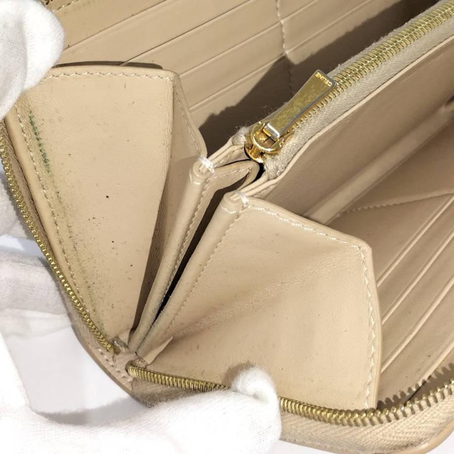 CELINE（セリーヌ） ラウンドファスナー長財布 レザー ベージュ : JJ