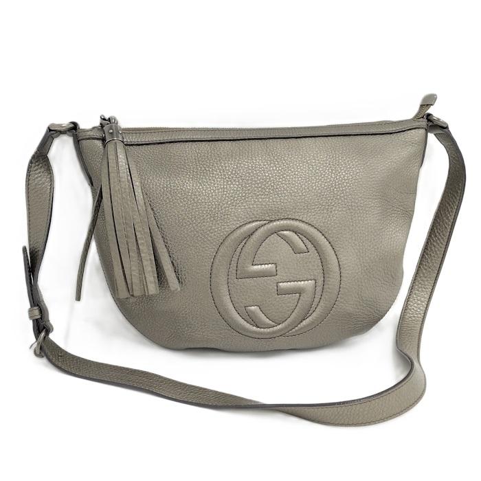 GUCCI（グッチ） ソーホー ショルダーバッグ レザー シルバー 308361