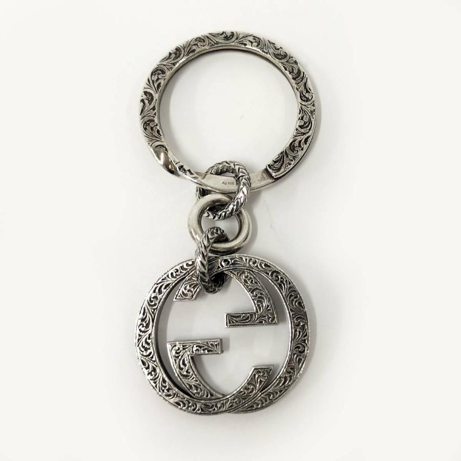 ✨美品✨　グッチ　キーリング　アラベスク インターロッキング　シルバー　銀925 GUCCI（グッチ） キーホルダー キーリング インターロッキングG