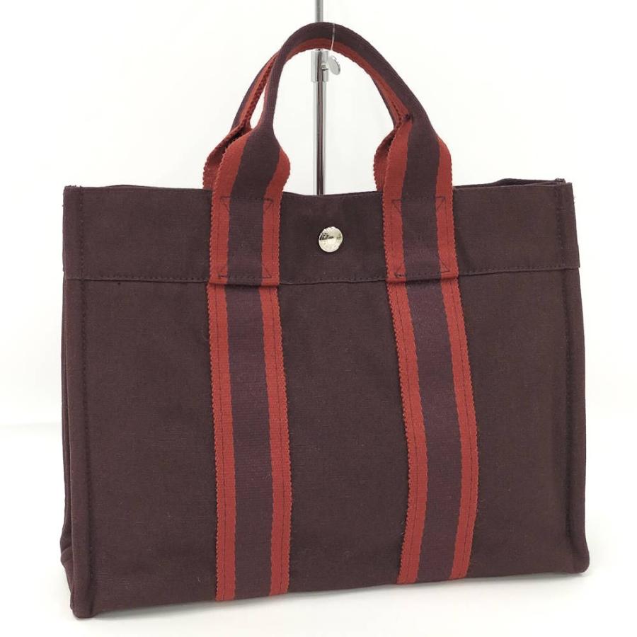 美品！エルメス　Hermes　フールトゥ　PM　ハンドバッグ ブラウン HERMES（エルメス） フールトゥPM ハンドバッグ キャンバス ブラウン