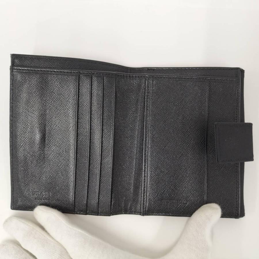 PRADA（プラダ） 二つ折り財布 ナイロン ブラック M523 : JJ