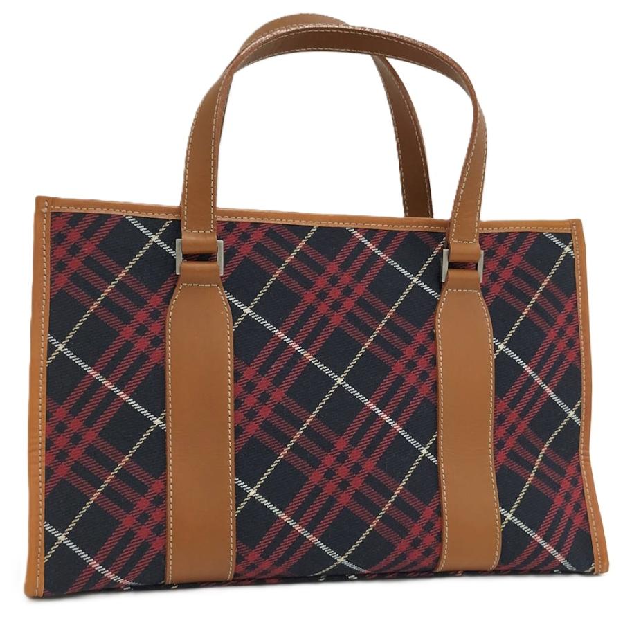 BURBERRY BLUE LABEL トートバッグ　キャンバス　レザー　希少 BURBERRY BLUE LABEL（バーバリーブルーレーベル） トートバッグ