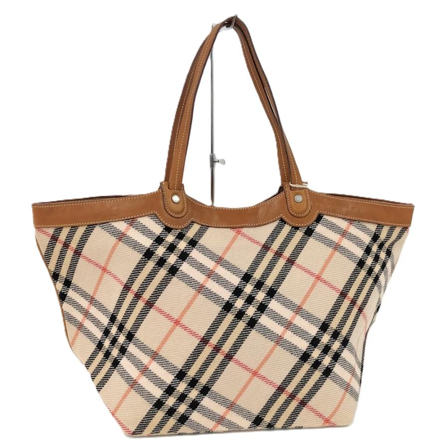 Burberry BLUE LABEL トートバッグ 大きいサイズ 希少ピンク BURBERRY BLUE LABEL（バーバリーブルーレーベル） トートバッグ