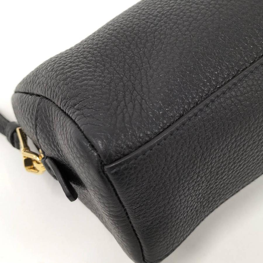 PRADA（プラダ） PRADA VITELLO DAINO レザーポーチ ネロ 1ND004 : JJ