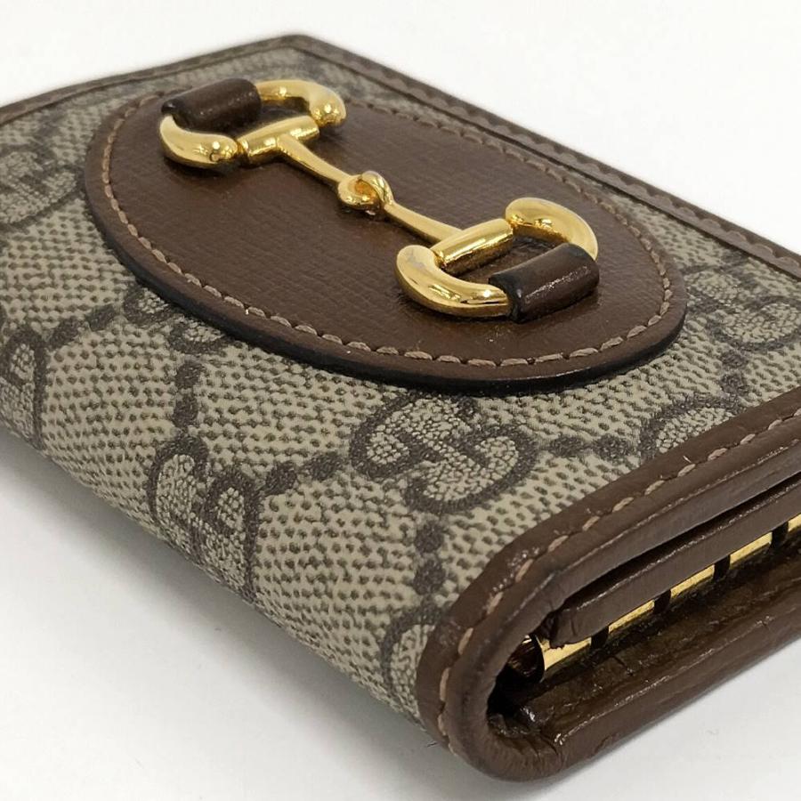 未使用 グッチ ホースビット キーケース GUCCI（グッチ） キーケース ホースビット ベージュ ブラウン 671785