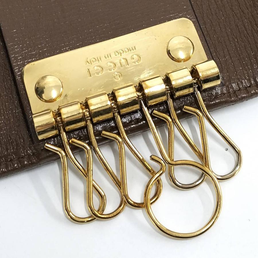 GUCCI キーリング付きケース ベージュ・ブラウン GUCCI（グッチ） キーケース ホースビット ベージュ ブラウン 671785