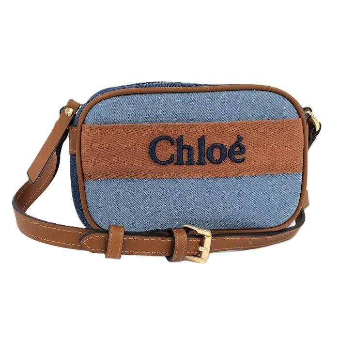 Chloe（クロエ） ショルダーバッグ キッズ レザー デニム ブルー