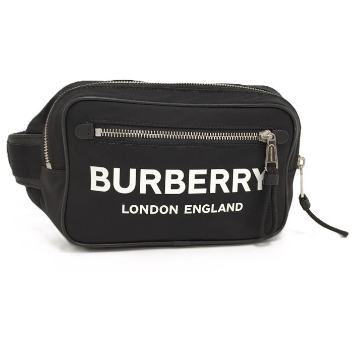 BURBERRY（バーバリー） ボディバッグ ロゴプリント ナイロン ブラック