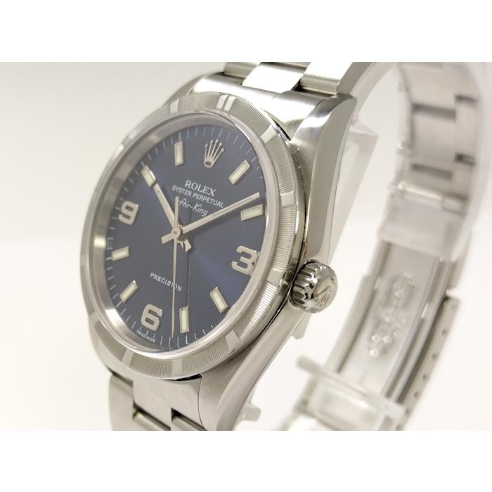 ROLEX（ロレックス） エアキング 自動巻き SS ブルー文字盤 K番 14010M