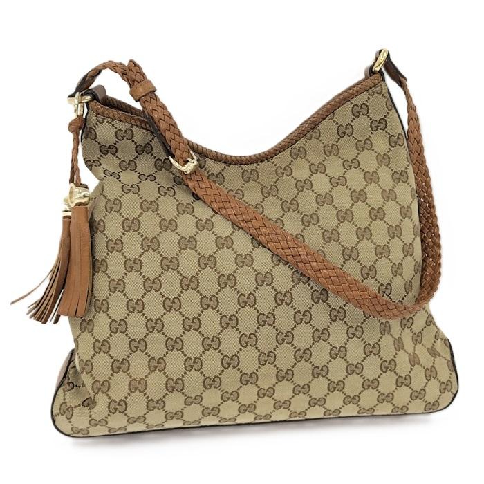 GUCCI（グッチ） ショルダーバッグ GGキャンバス レザー キャンバス