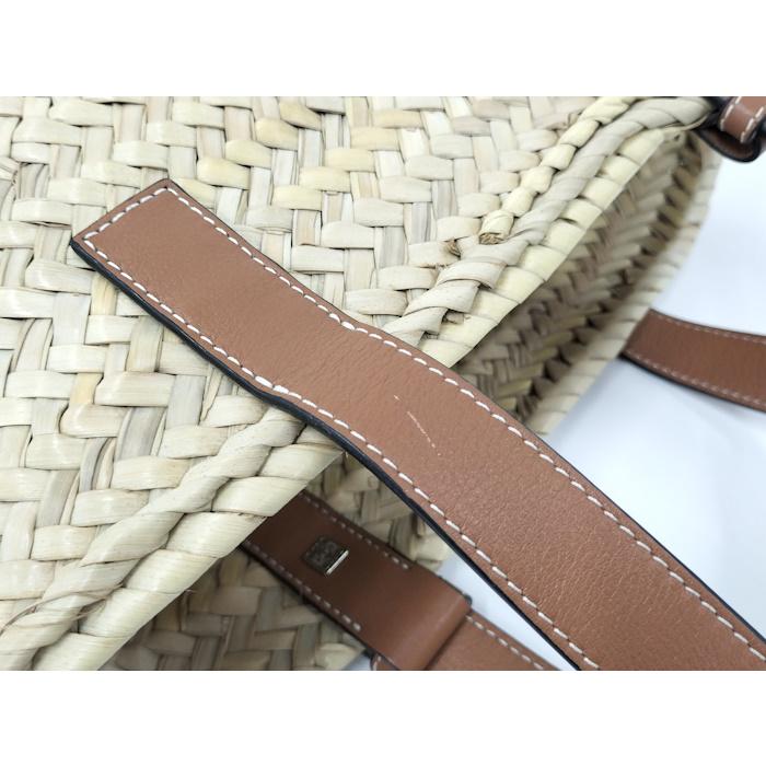 LOEWE（ロエベ） バスケットバッグ ハンドバッグ アナグラム ラフィア 
